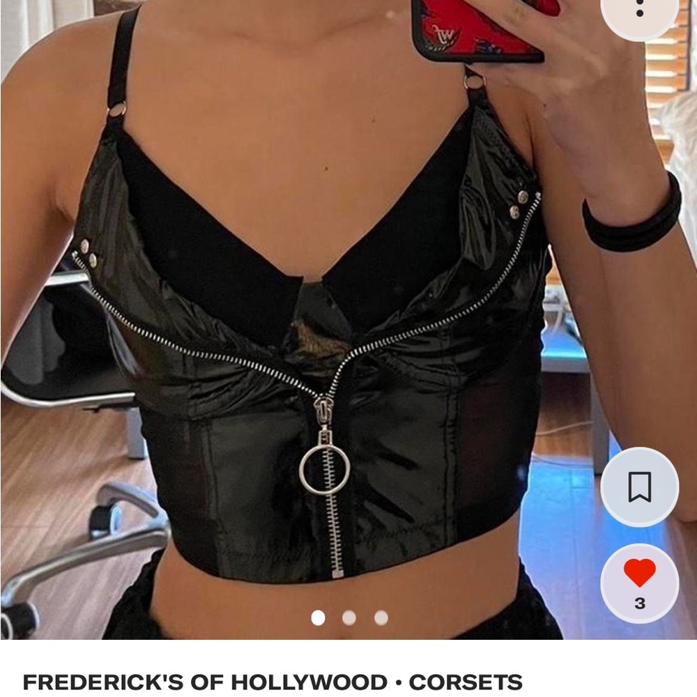 Fredericks of Hollywood black corset